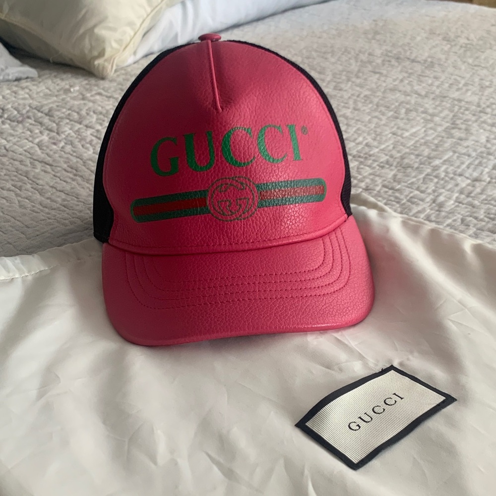 Gucci Pink and Black Logo Cap unisex one size